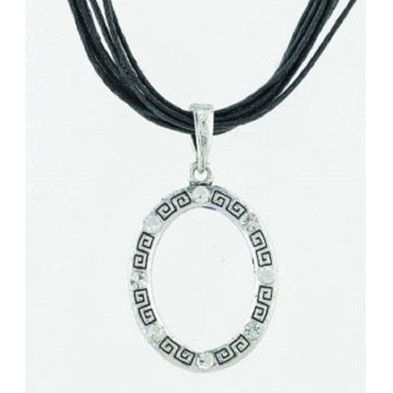 Kostibas 1010-412A, Κολιέ, Αρχαιοελληνικό, Μεταλλικό, Ασημί