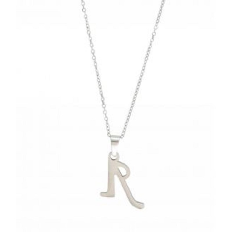 Kostibas 1013-500AL, Κολιέ, Ατσάλι, Μονόγραμμα, Ασημί