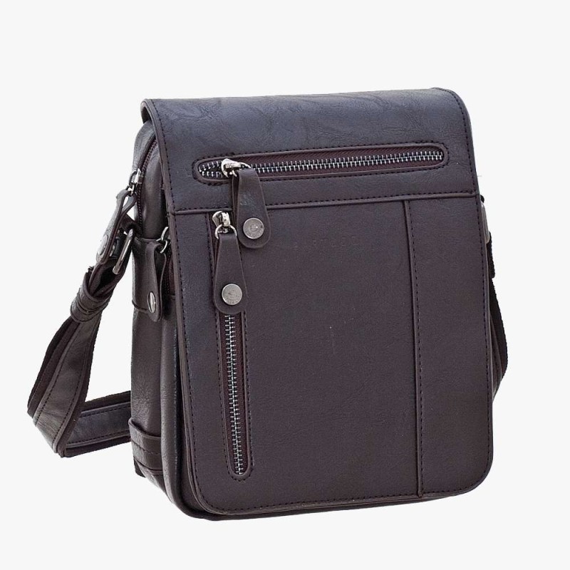 Bartuggi 711-6593, Τσαντάκι Χιαστί, Δερματίνη, Καφέ