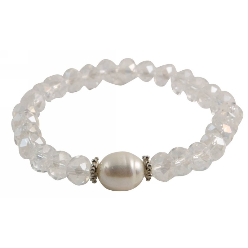 Βραχιόλι, Kostibas 1528-849L, CCB, Γυαλί, Λευκό