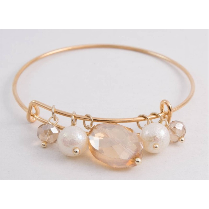 Βραχιόλι, Kostibas 1512-843XL, CCB, Μεταλλικό, Χρυσό/Λευκό