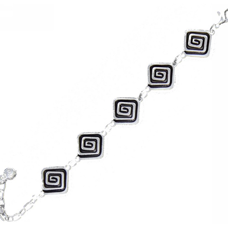 Kostibas 1510-136A, Βραχιόλι, Αρχαιοελληνικό, Μεταλλικό, ΤΕ, Ασημί