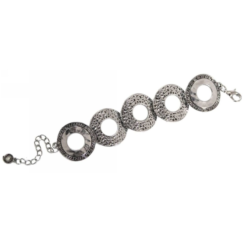 Βραχιόλι, Kostibas 1510-127, Αρχαιοελληνικό, Μεταλλικό, Ασημί