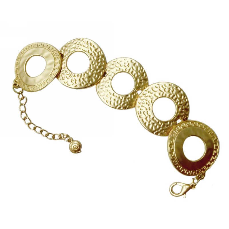 Βραχιόλι, Kostibas 1510-127G, Αρχαιοελληνικό, Μεταλλικό, Χρυσό