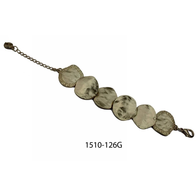 Βραχιόλι, Kostibas 1510-126X, Αρχαιοελληνικό, Μεταλλικό, Χρυσό