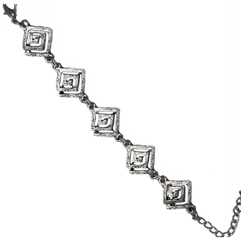 Kostibas 1510-123, Βραχιόλι, Αρχαιοελληνικό, Μεταλλικό, Ασημί