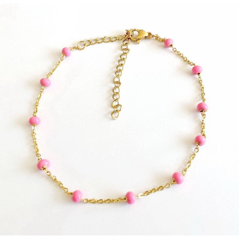 Kostibas 1513-952XF, Βραχιόλι, Ατσάλι, Αλυσίδα, Φούξια