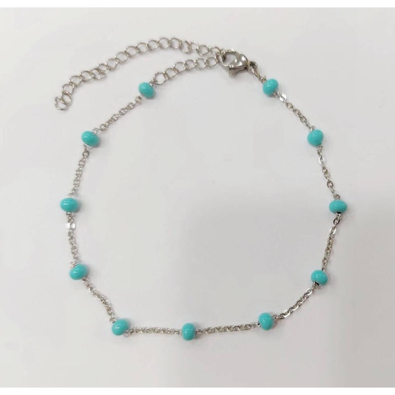 Kostibas 1513-952AT, Βραχιόλι, Ατσάλι, Αλυσίδα, Πετρόλ