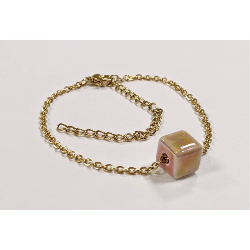 Kostibas 1513-866XW, Βραχιόλι, Ατσάλι, Με μοτίφ, Ροζ/Πράσινο