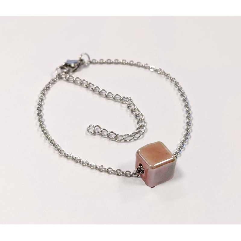 Kostibas 1513-866AW, Βραχιόλι, Ατσάλι, Με μοτίφ, Ροζ/Πράσινο