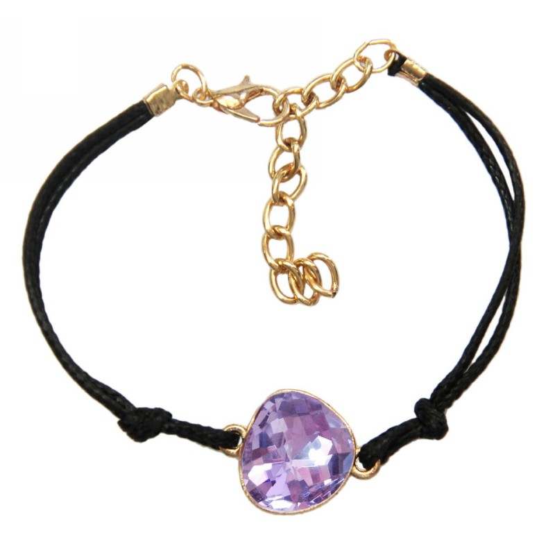 Kostibas 1512-541XJ, Βραχιόλι, Γυαλί, Μεταλλικό, Μωβ