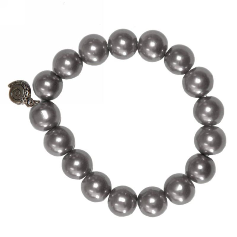 Kostibas 1522-302LA, Βραχιόλι, Γυαλί, Πέρλα, ΤΕ, Ασημί