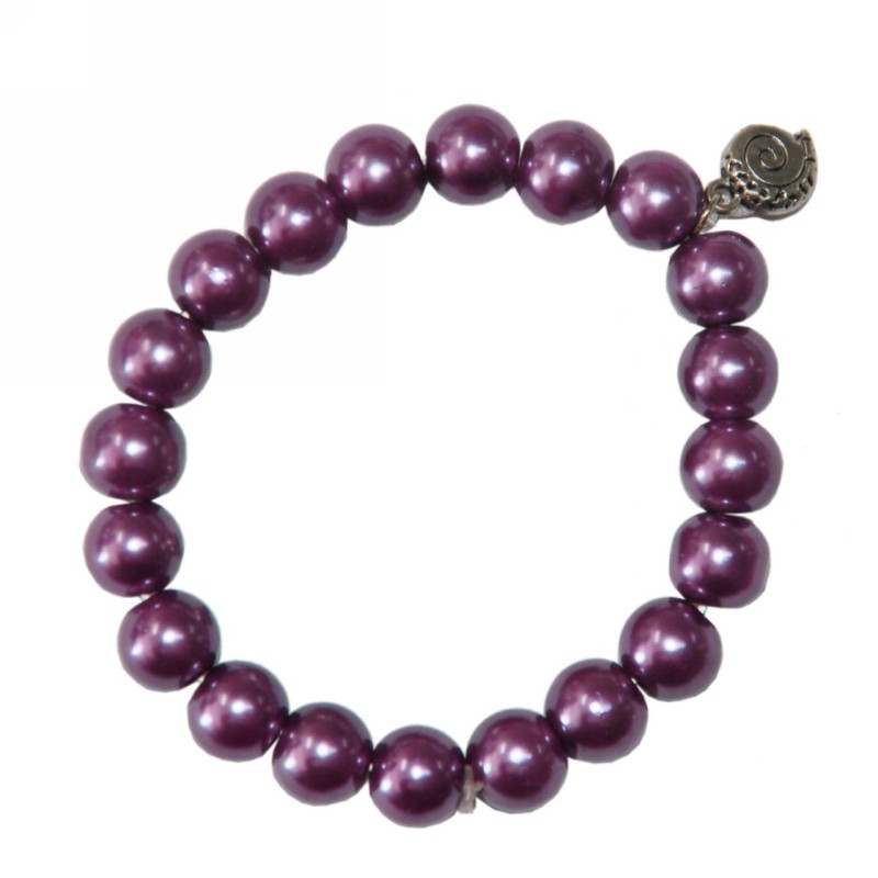 Kostibas 1522-302JS, Βραχιόλι, Γυαλί, Πέρλα, Λιλά