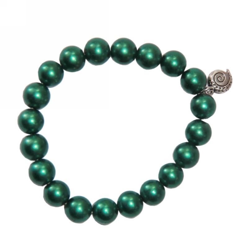 Kostibas 1522-302JP, Βραχιόλι, Γυαλί, Πέρλα, Πράσινο