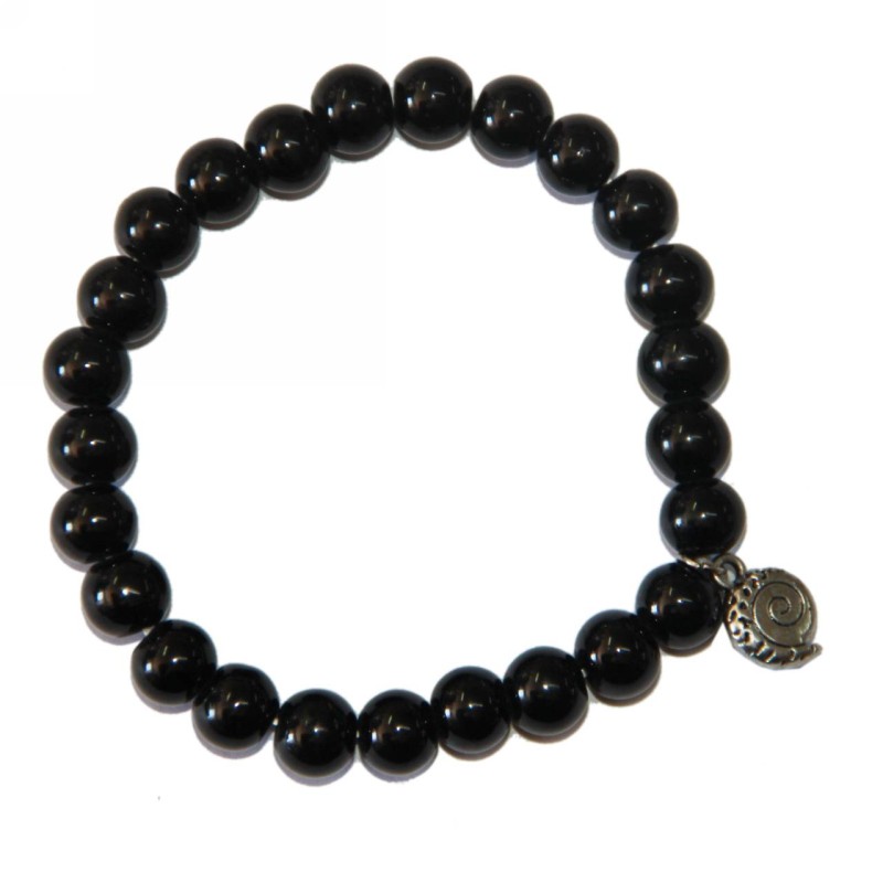 Kostibas 1522-302JM, Βραχιόλι, Γυαλί, Πέρλα, Μαύρο