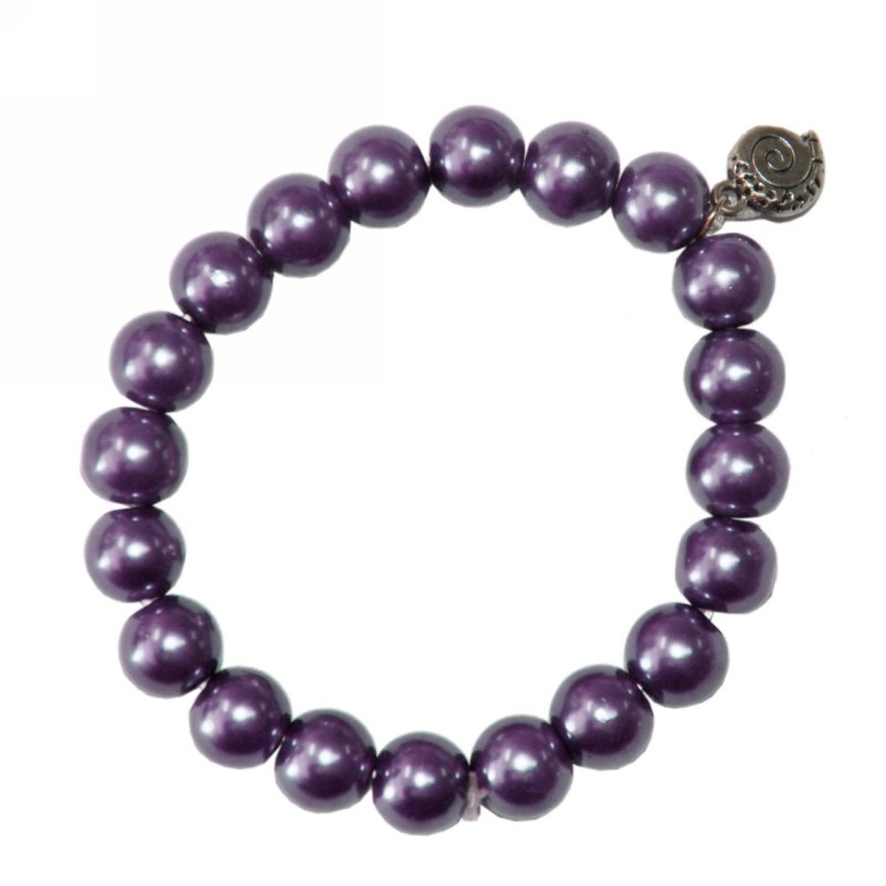 Kostibas 1522-302JJ, Βραχιόλι, Γυαλί, Πέρλα, ΤΕ, Μωβ