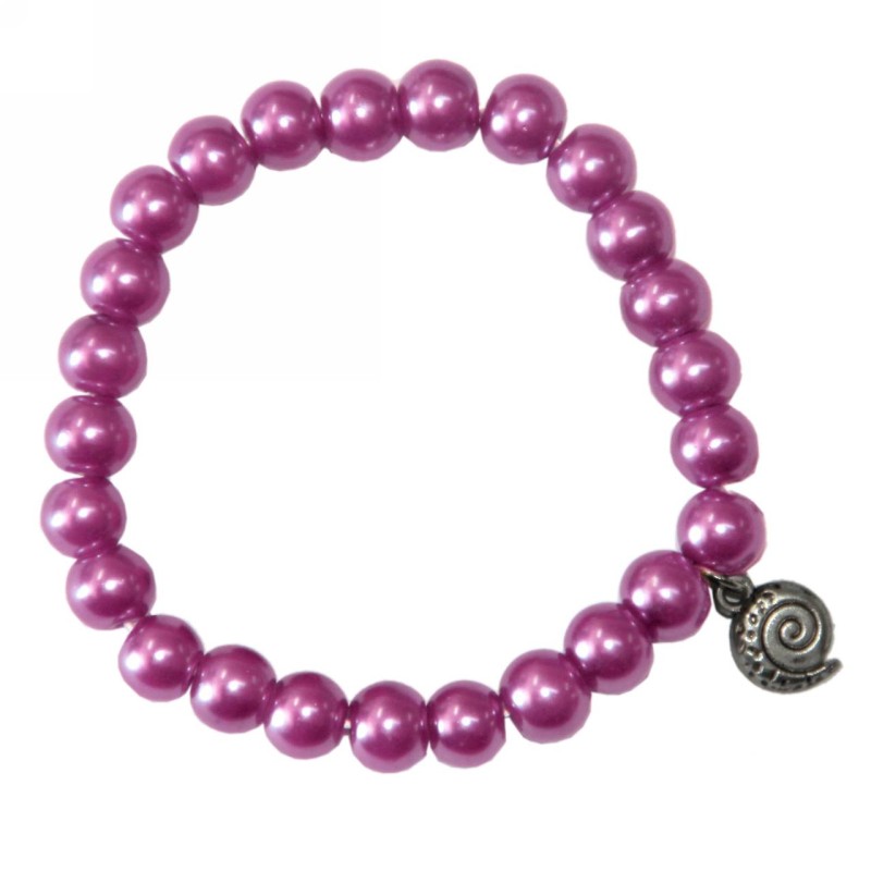 Kostibas 1522-302HR, Βραχιόλι, Γυαλί, Πέρλα, ΤΕ, Ροζ