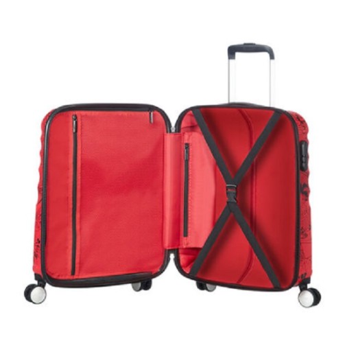 American Tourister 85667 6976, Σκληρή, Μικρή/Καμπίνας, Mickey Comics, Κόκκινο