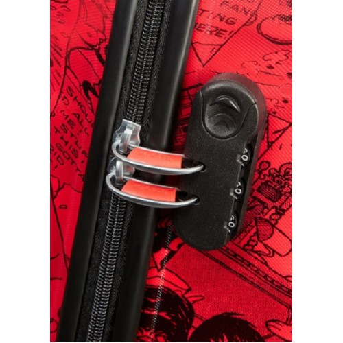 American Tourister 85667 6976, Σκληρή, Μικρή/Καμπίνας, Mickey Comics, Κόκκινο