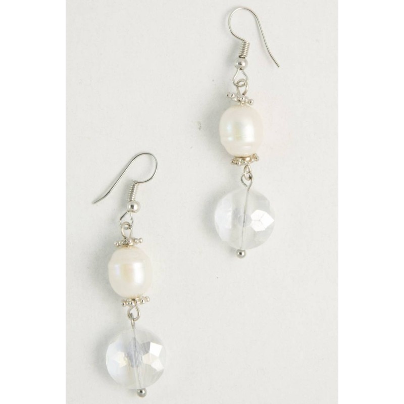 Kostibas 3028-832LL, Σκουλαρίκια, Ακρυλικό, CCB, ΤΕ, Λευκό