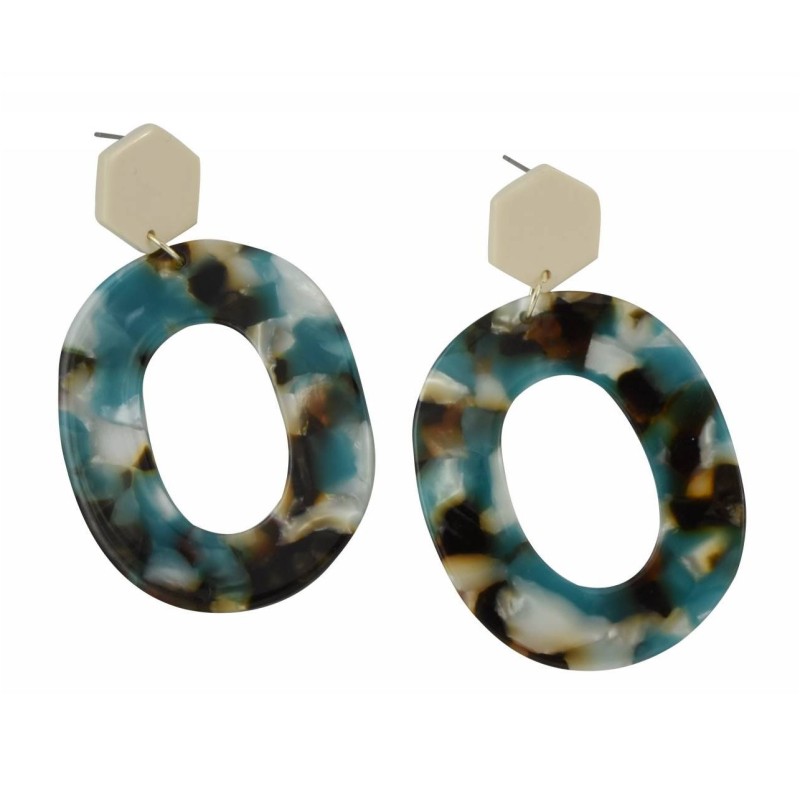 Kostibas 3035-651N, Σκουλαρίκια, Plexiglass, ΤΕ, Τιρκουάζ