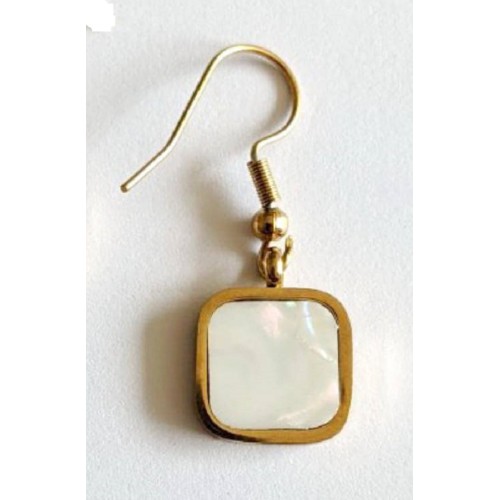 Kostibas 3013-953XL, Σκουλαρίκια, Ατσάλι, Χρυσό/Λευκό