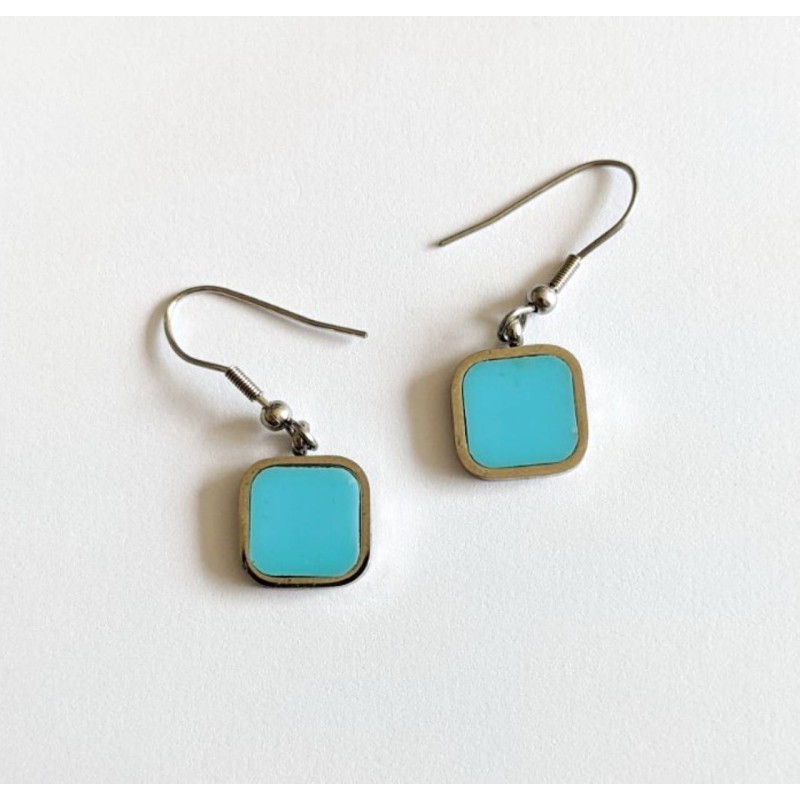 Kostibas 3013-953AT, Σκουλαρίκια, Ατσάλι, Ασημί, Τιρκουάζ 