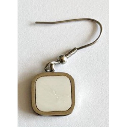 Kostibas 3013-953AL, Σκουλαρίκια, Ατσάλι, Ασημί, Λευκό