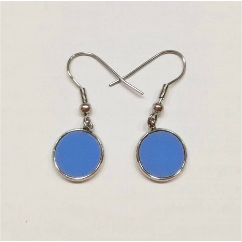 Kostibas 3013-952AB, Σκουλαρίκια, Ατσάλι, ΤΕ, Ασημί/Μπλε