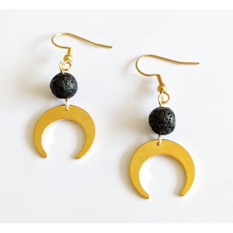 Kostibas 3013-933X, Σκουλαρίκια, Ατσάλι, Χρυσό, ΤΕ, Λάβα 