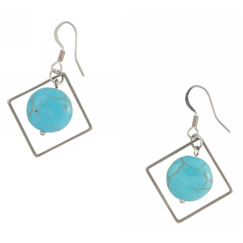 Kostibas 3013-856AD, Σκουλαρίκια, Ατσάλι, ΤΕ, Τιρκουάζ 