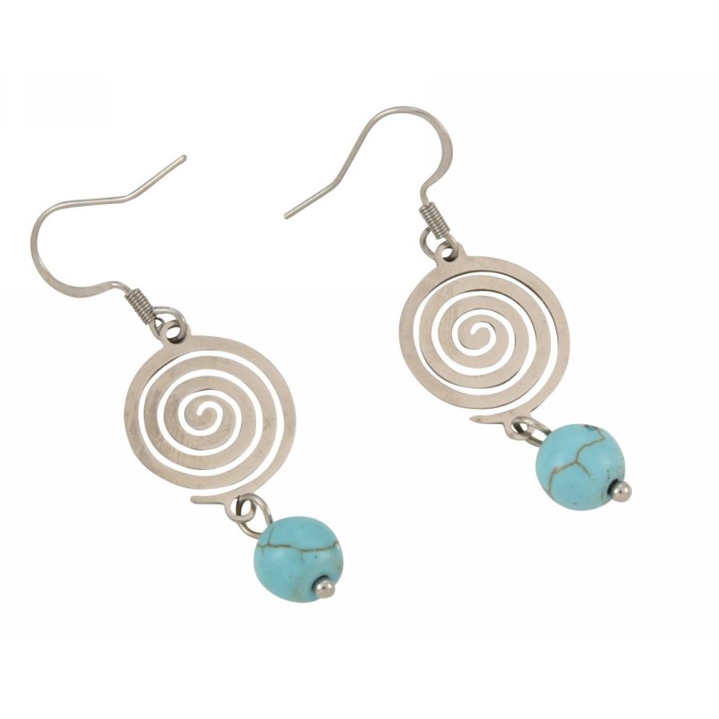 Kostibas 3013-806AD, Σκουλαρίκια, Ατσάλι, ΤΕ, Τιρκουάζ 