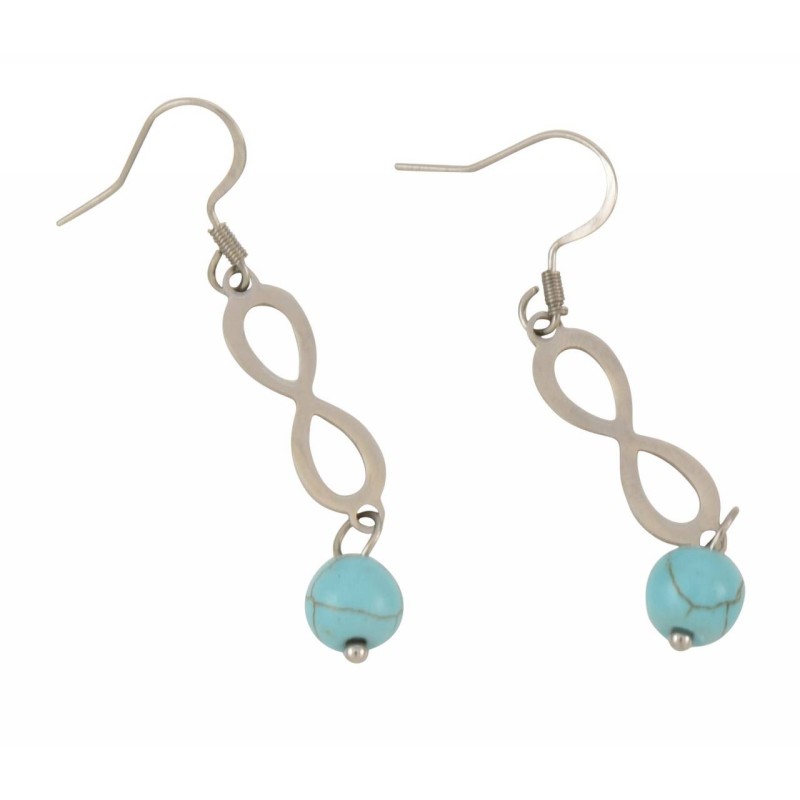 Kostibas 3013-804AD, Σκουλαρίκια, Ατσάλι, ΤΕ, Τιρκουάζ 