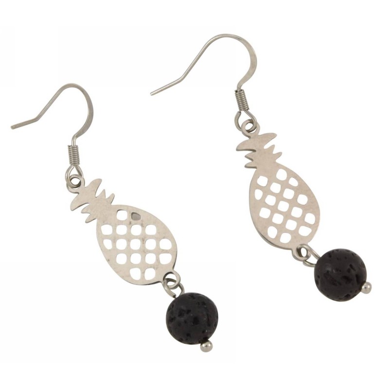 Kostibas 3013-802AA, Σκουλαρίκια, Ατσάλι, ΤΕ, Λάβα  