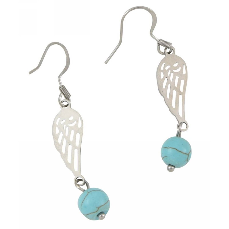 Kostibas 3013-801AD, Σκουλαρίκια, Ατσάλι, ΤΕ, Τιρκουάζ 