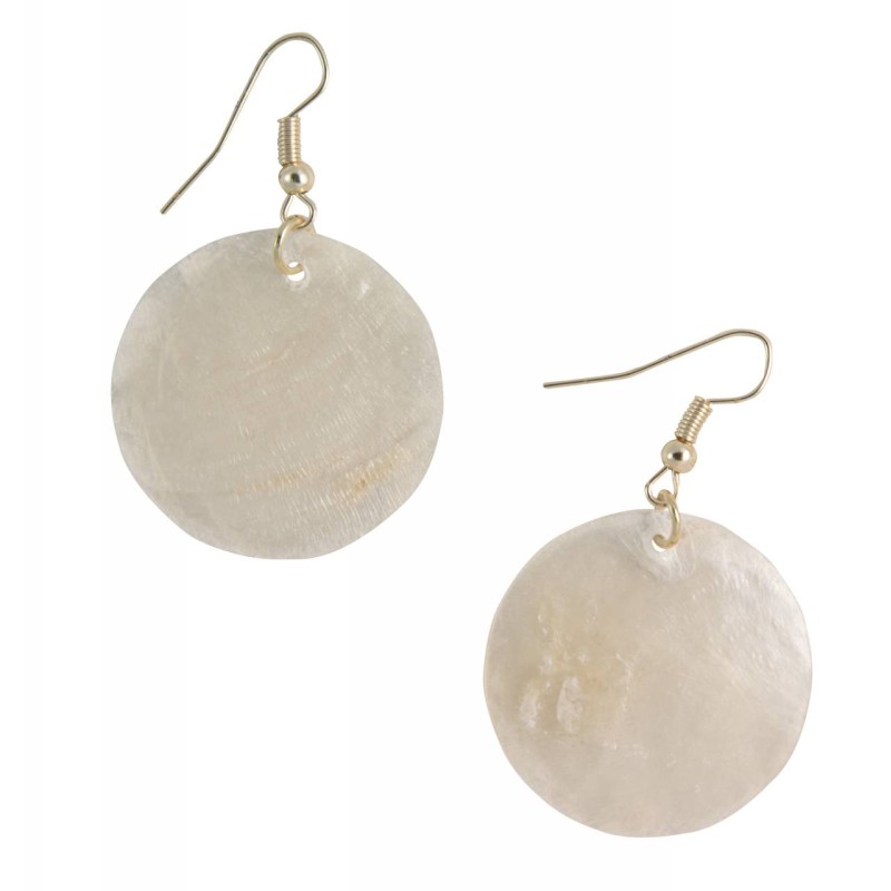 Kostibas 3015-864FL, Σκουλαρίκια, Κοχύλι, ΤΕ, Λευκό 