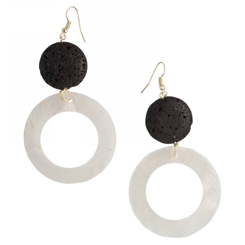 Kostibas 3015-862LA, Σκουλαρίκια, Κοχύλι, ΤΕ, Λάβα 