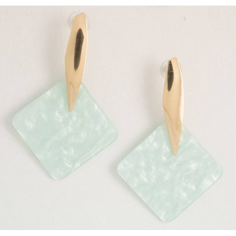 Kostibas 3012-904B, Σκουλαρίκια, Μοτίφ, Μεταλλικό, ΤΕ, Τιρκουάζ