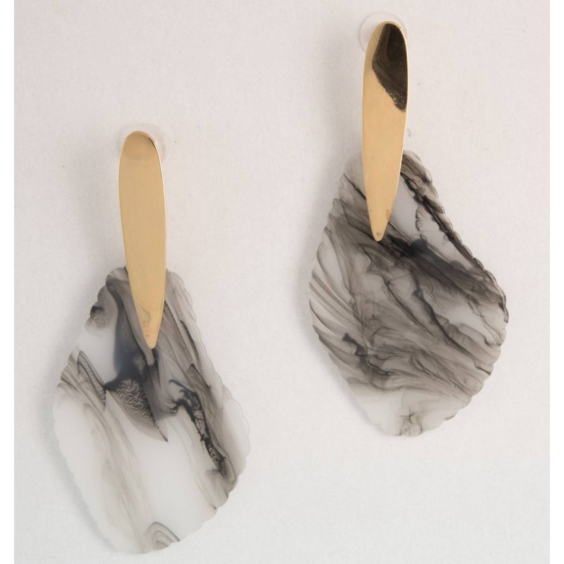 Kostibas 3012-902A, Σκουλαρίκια, Μοτίφ, Μεταλλικό, ΤΕ, Γκρι 