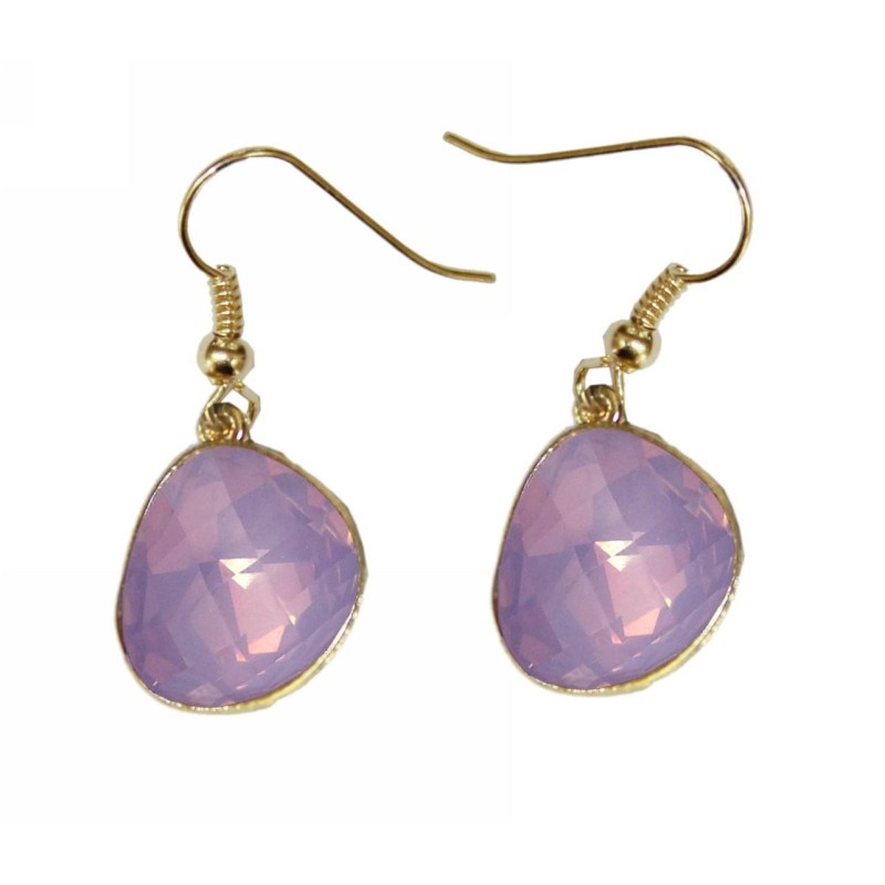 Kostibas 3012-542XJ, Σκουλαρίκια, Ρητίνη, Κρύσταλλο, ΤΕ, Μωβ 