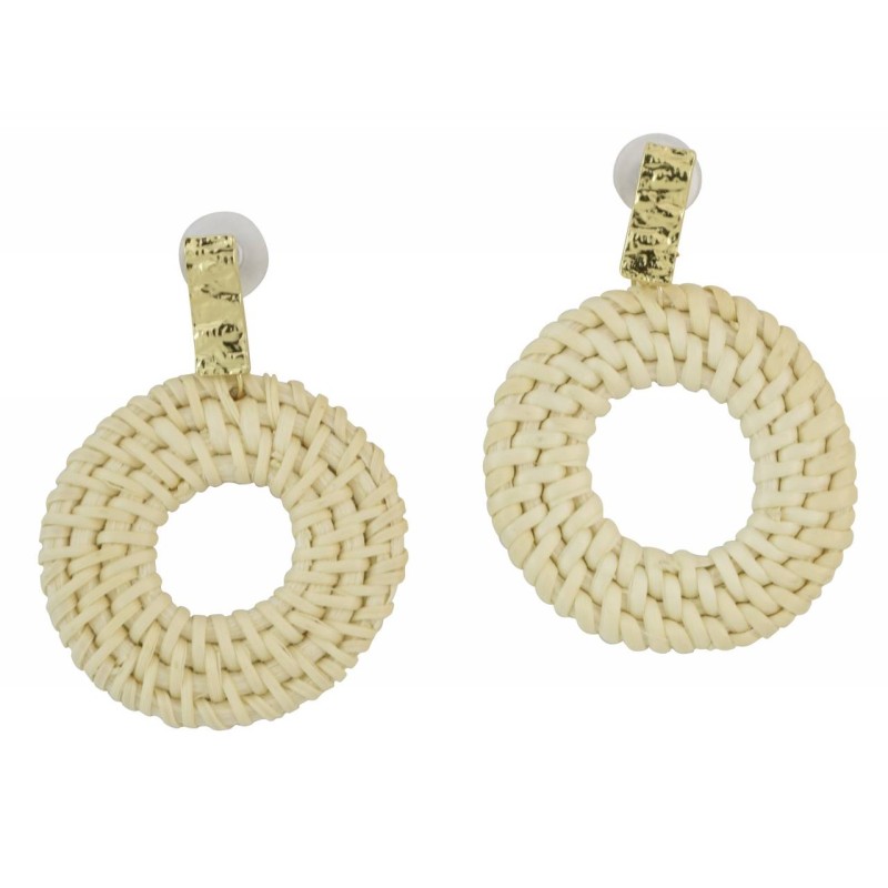 Kostibas 3018-809E, Ψάθινο, Ξύλο, Εκρού