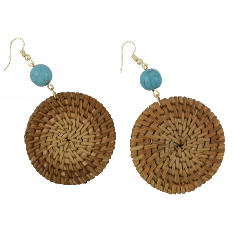 Kostibas 3018-808DK, Ψάθινο, Ξύλο, Καφέ 