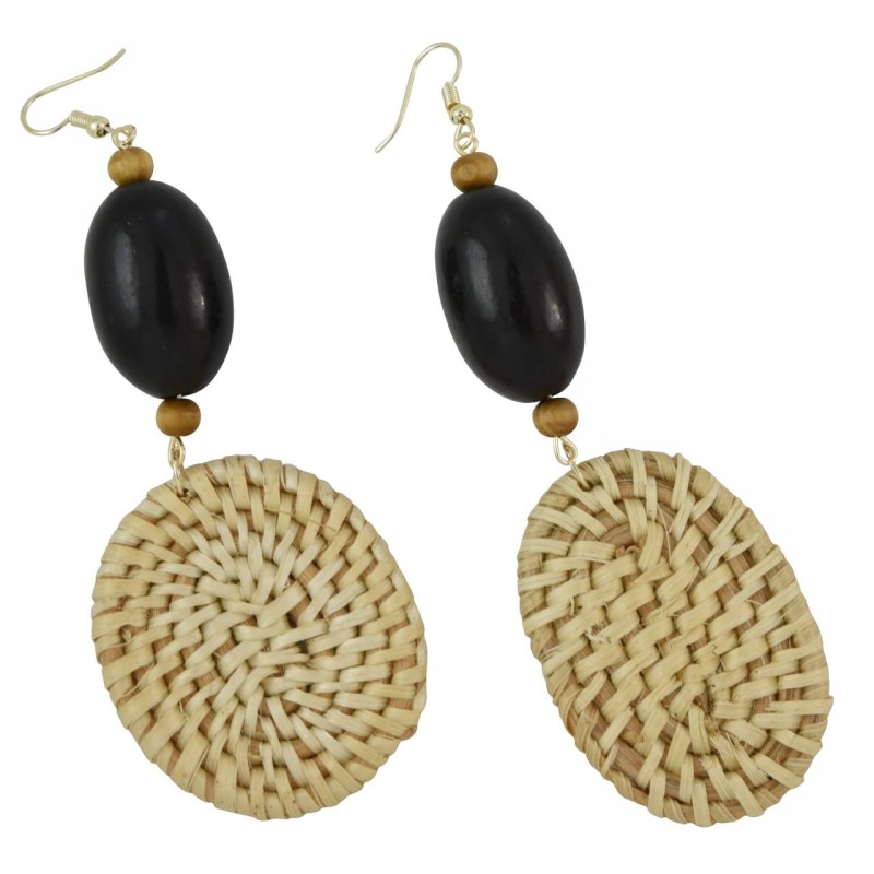 Kostibas 3018-805ME, Ψάθινο, Ξύλο, Εκρού 