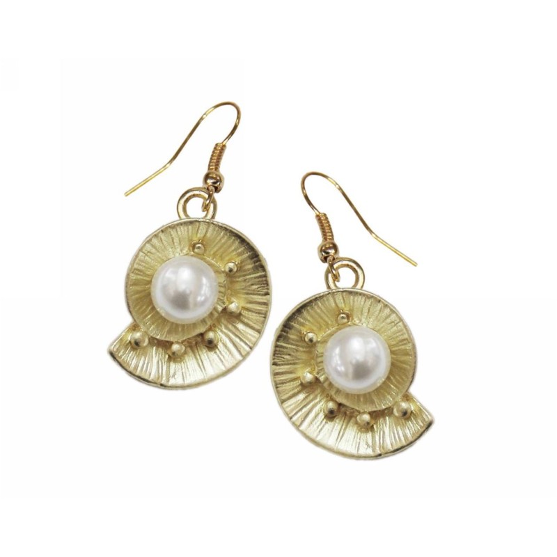 Kostibas 3014-507X, Μεταλλικά, Πέρλα, Χρυσό 