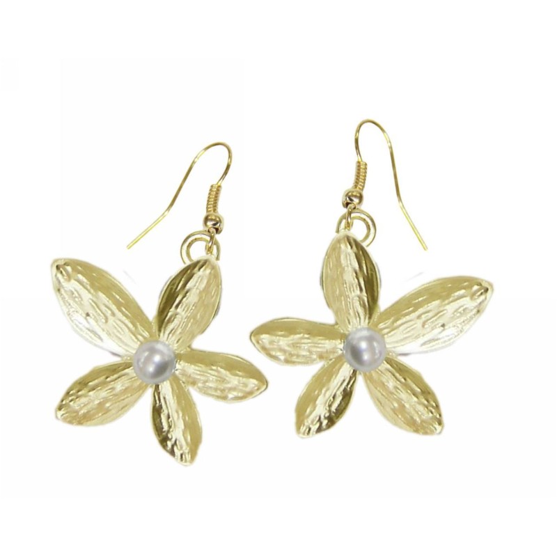 Kostibas 3014-506X, Σκουλαρίκια, Μεταλλικά, Πέρλα, ΤΕ, Χρυσό 