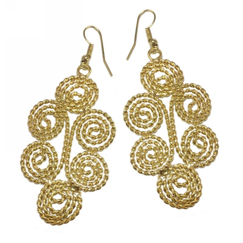 Kostibas 3012-709X, Σκουλαρίκια, Διάφορα Σχέδια, Μεταλλικό, ΤΕ, Χρυσό 