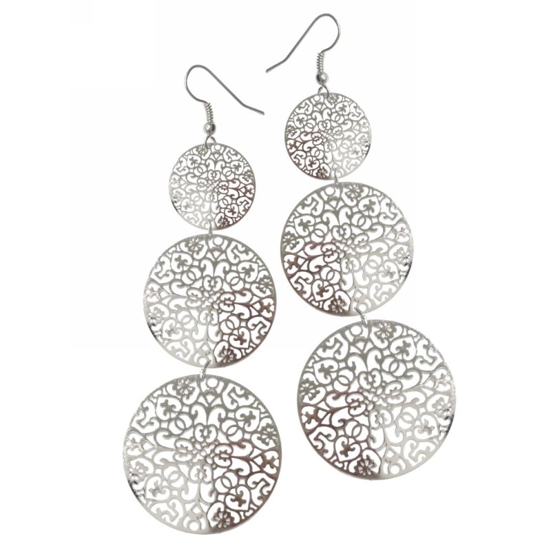 Kostibas 3012-609A, Σκουλαρίκια, Διάφορα Σχέδια, Μεταλλικό, ΤΕ, Ασημί 