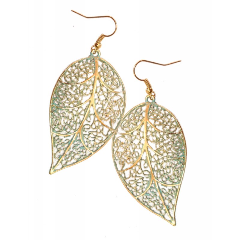 Kostibas 3012-606P, Σκουλαρίκια, Διάφορα Σχέδια, Μεταλλικό, ΤΕ, Πράσινο 