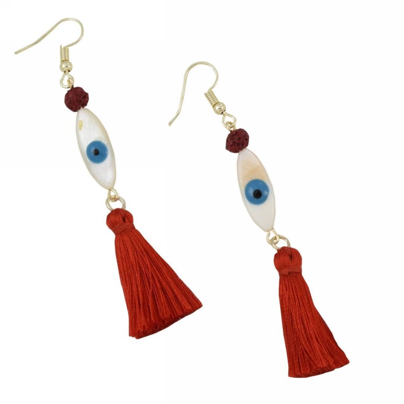 Kostibas 3015-815D, Σκουλαρίκια, Πέτρα, Κοχύλι, ΤΕ, Μπορντό