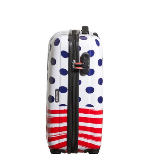 American Tourister 92699 9071, Σκληρή, Μικρή/Καμπίνας, Disney Legends Dots Minnie, Λευκό
